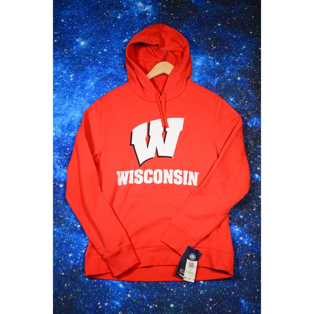 Fanatics Wisconsin Badgers Hoodie Sweatshirt Mens Medium Red NCAA Football Team